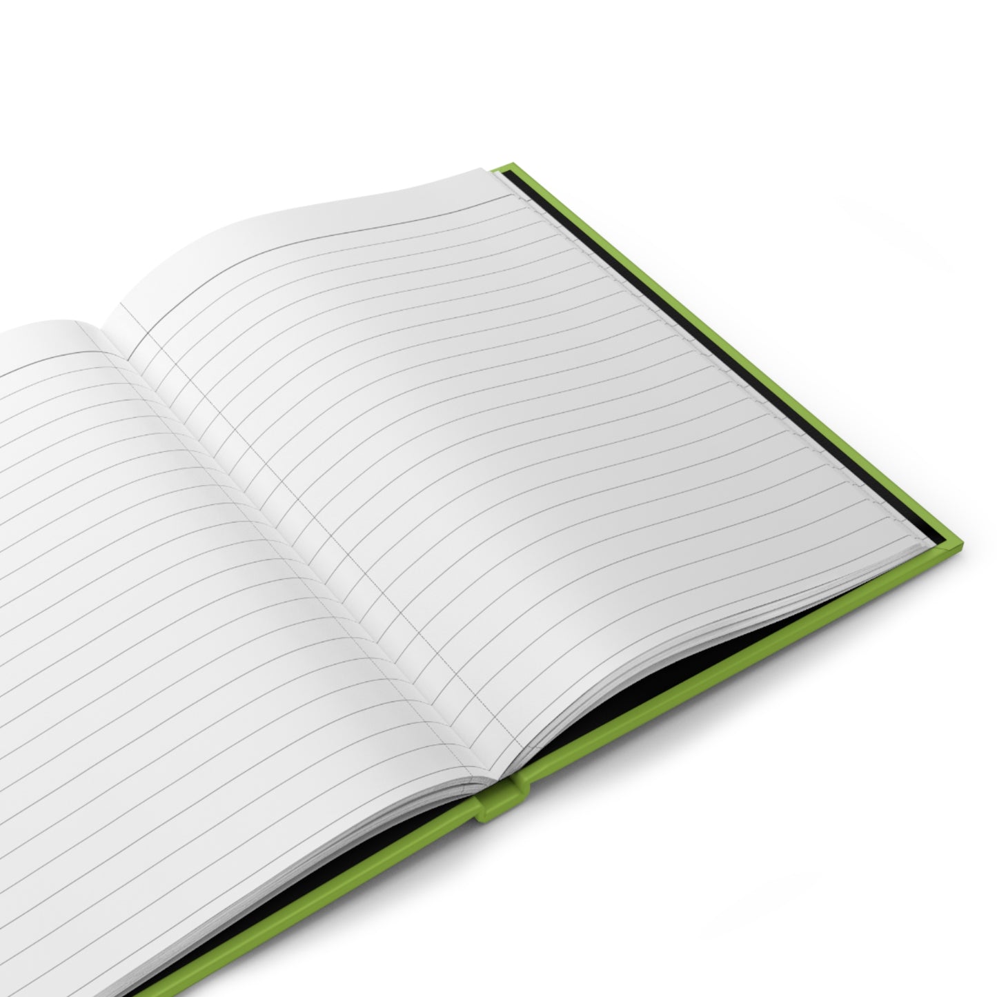 Find Your Flow Hardcover Journal — Green Abstract Optical Art Notebook