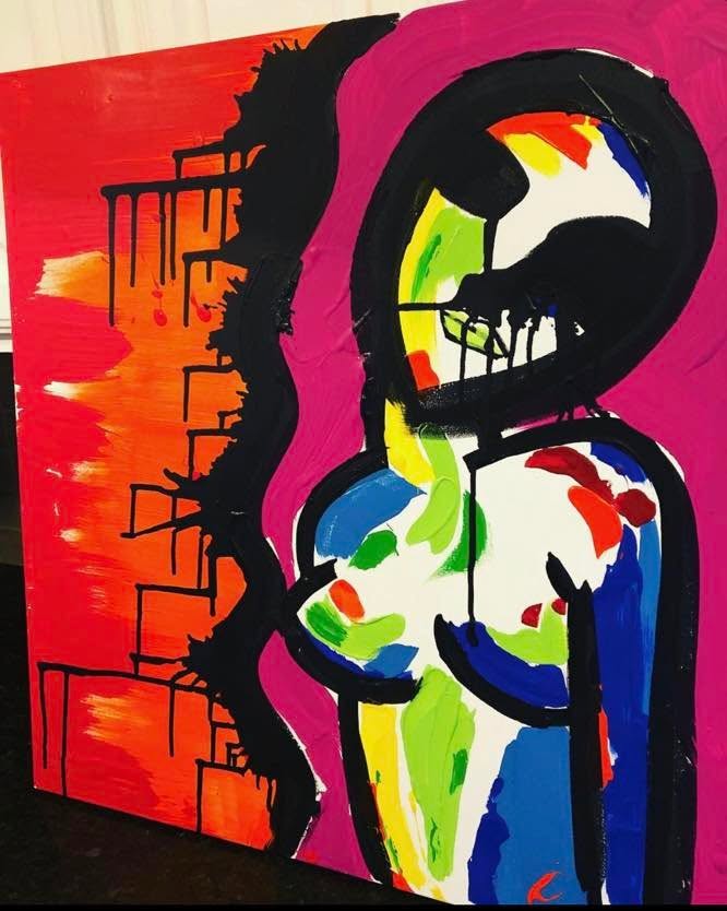 Exposed — acrylic on canvas by Tanya Mac