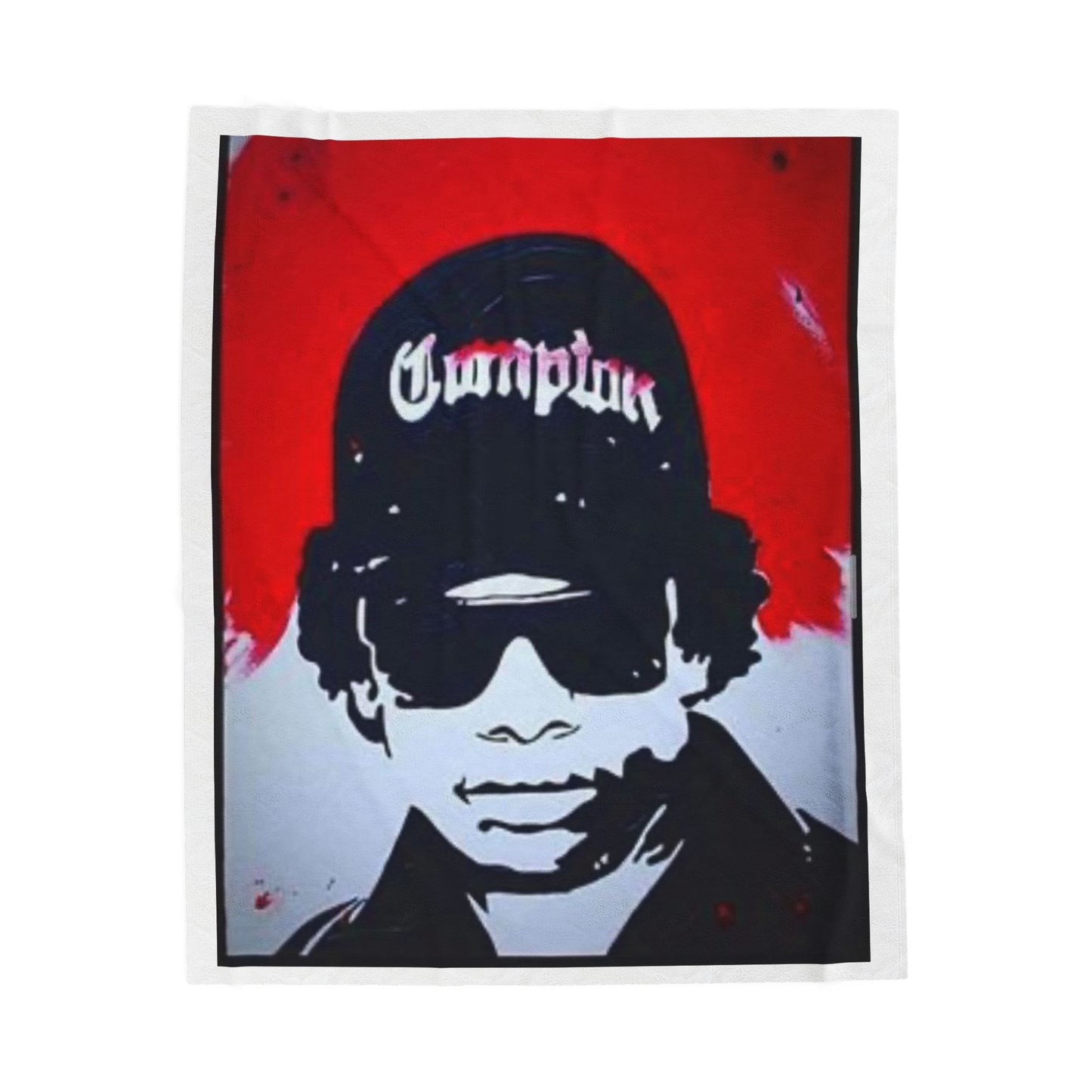 Compton Portrait Velveteen Plush Blanket
