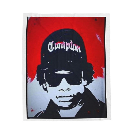 Compton Portrait Velveteen Plush Blanket