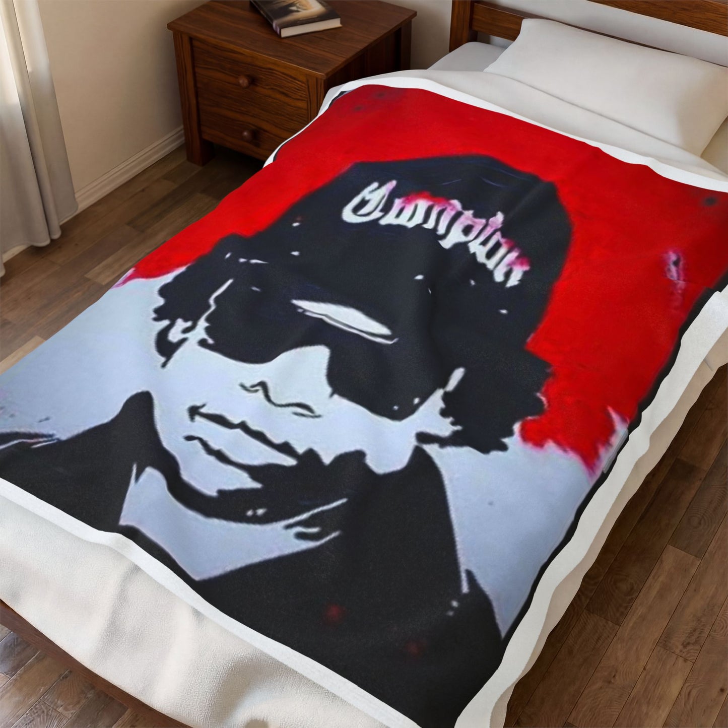 Compton Portrait Velveteen Plush Blanket