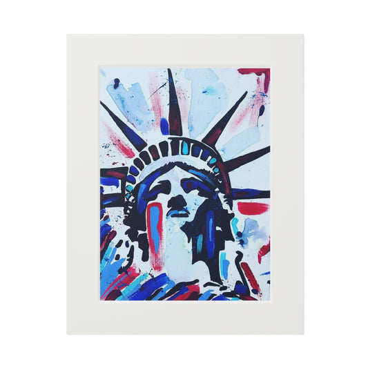 Statue of Liberty Fine Art Print — Passepartout Framed Poster