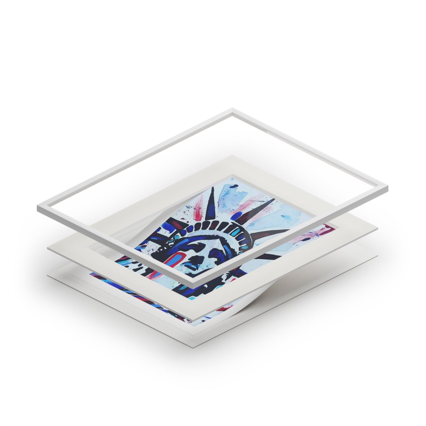Statue of Liberty Fine Art Print — Passepartout Framed Poster