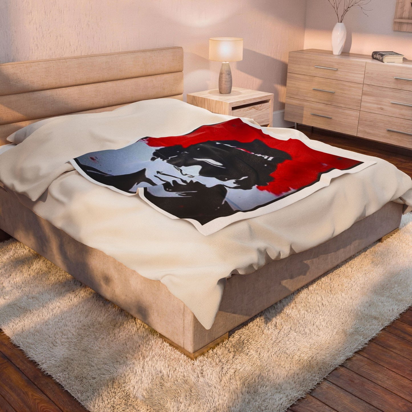 Compton Portrait Velveteen Plush Blanket