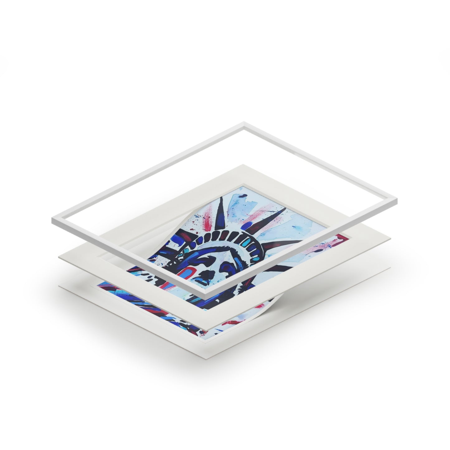 Statue of Liberty Fine Art Print — Passepartout Framed Poster