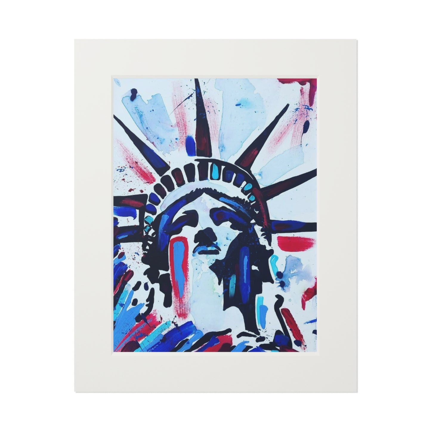 Statue of Liberty Fine Art Print — Passepartout Framed Poster