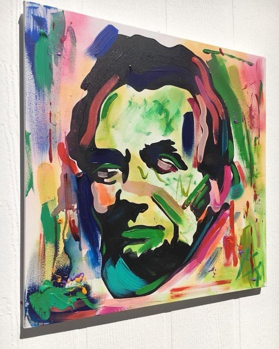 Johnny Cash — acrylic on canvas by Tanya Mac