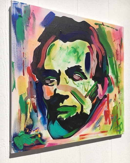 Johnny Cash — acrylic on canvas by Tanya Mac