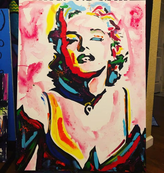 Marilyn — acrylic on canvas by Tanya Mac