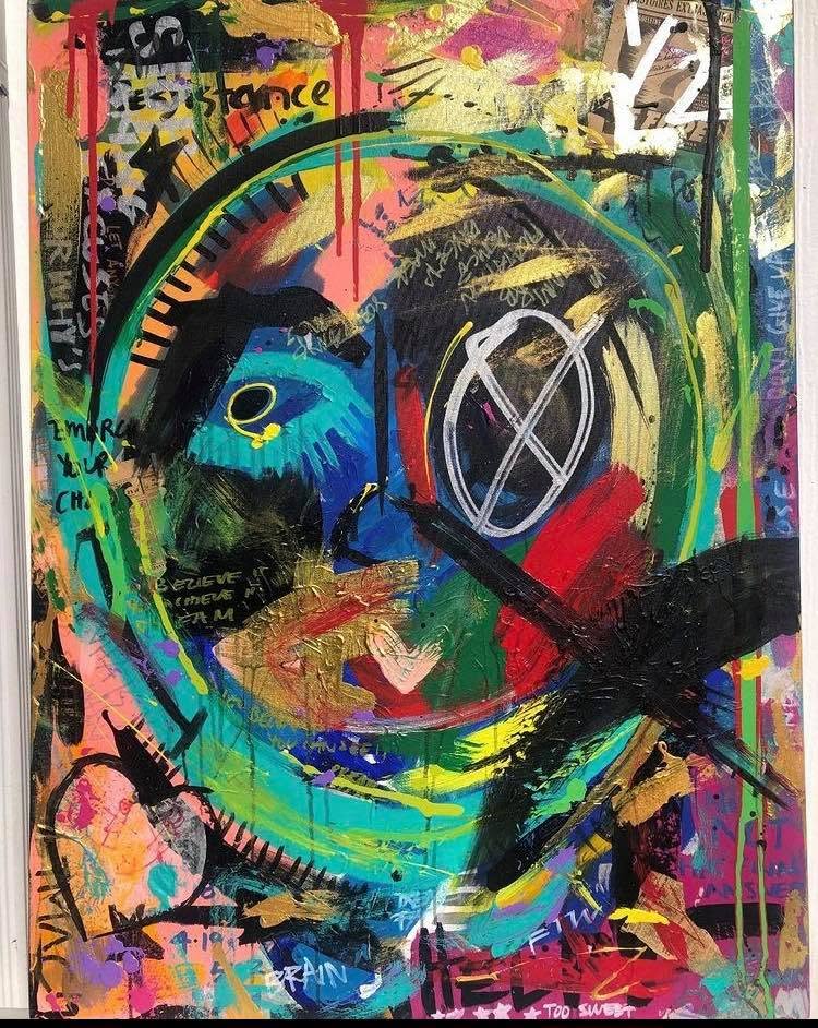 Resistance — mixed media on canvas by Tanya Mac