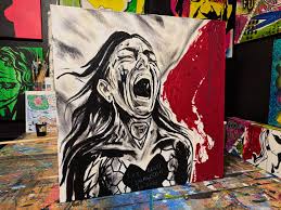 Scream — acrylic on canvas by Tanya Mac