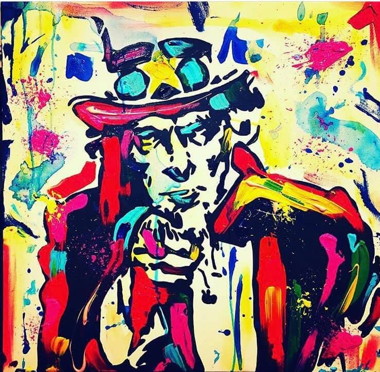 Uncle Sam — acrylic on canvas by Tanya Mac